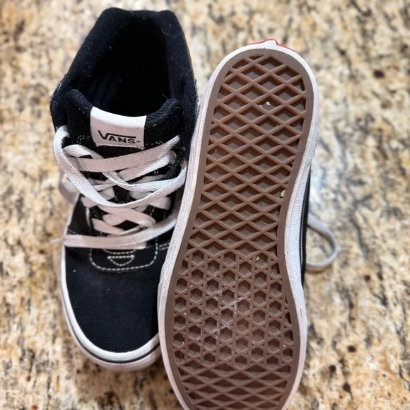 Vans Kids Black and White High-Top Sneakers - Picture 2 of 3